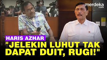 Haris Gregetan Jawab Jaksa: Bikin YouTube Jelek-jelekin Luhut Tak Dapat Duit, Rugi!