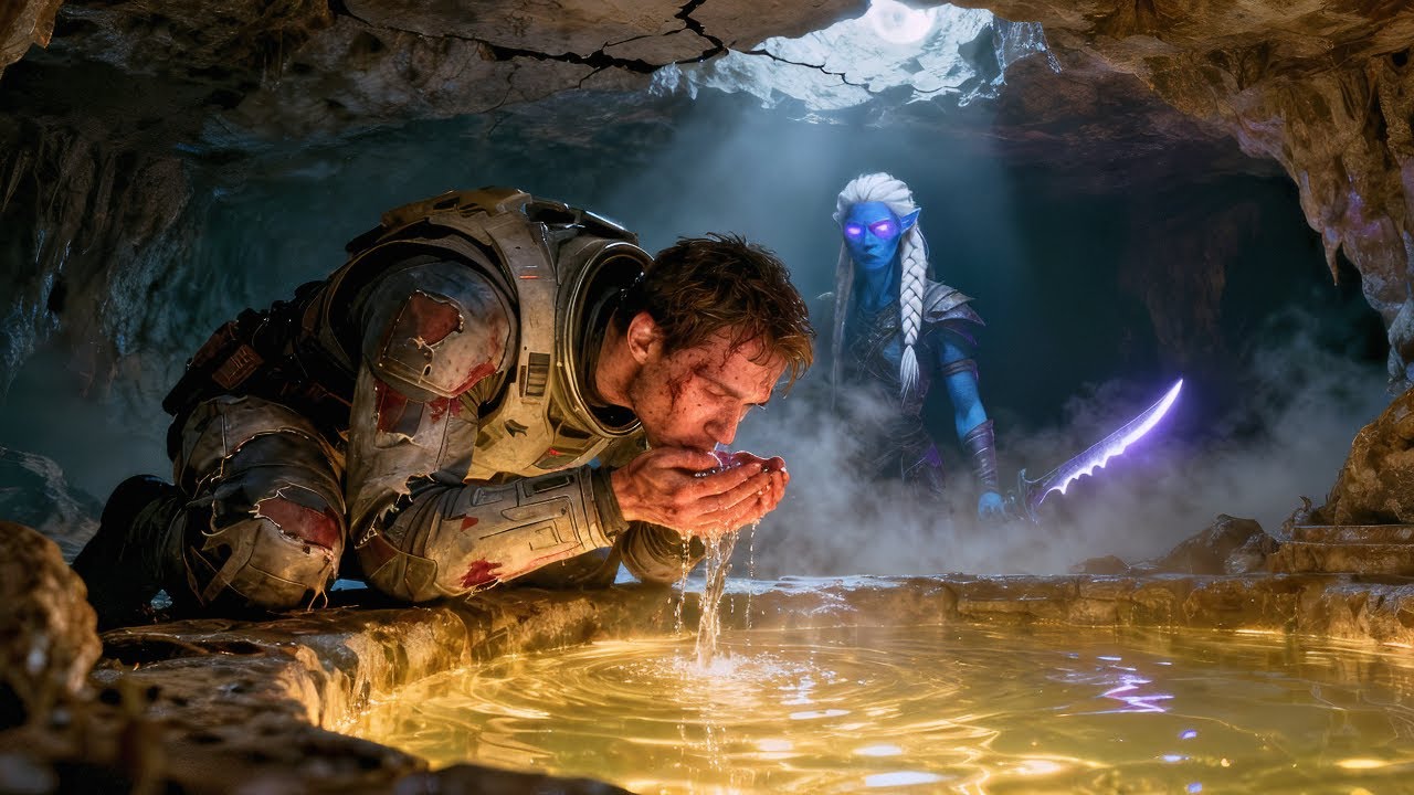 Er Trank Aus Einem Uralten Höhlenbecken. Hinter Ihm Flüsterte Es: „Du Ahnst Nicht, Was Du Nun Bist.“