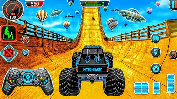 Mega Ramp Challenge! 🤯 Super Crazy GT Monster Truck Racing Stunts | Android Gameplay 