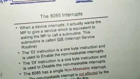 Lecture 3: part 2# interrupts in microprocessor 8085