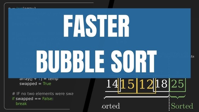 Optimized bubble sort algorithm – Ritambhara Technologies