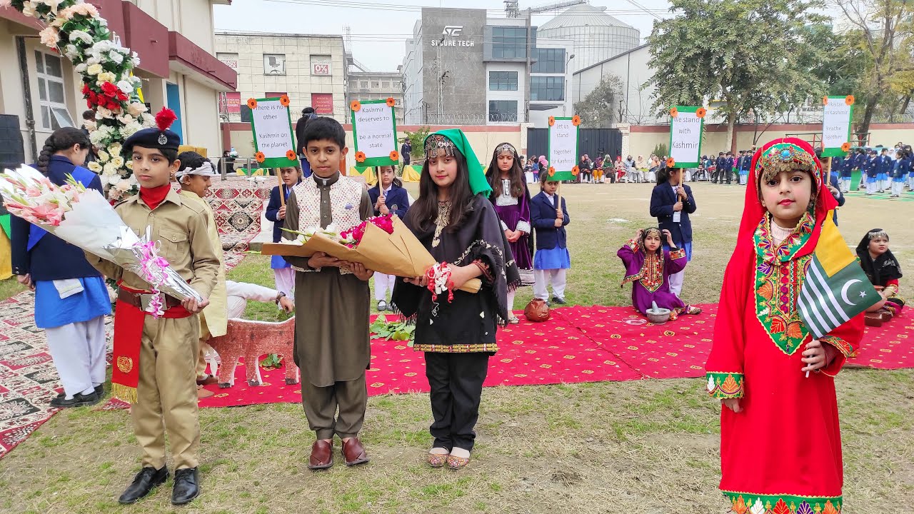 Kashmir solidarity day | 5th Feb 2023 | Youm e Kashmir/Human Flag of Azad Jammu Kashmir by students