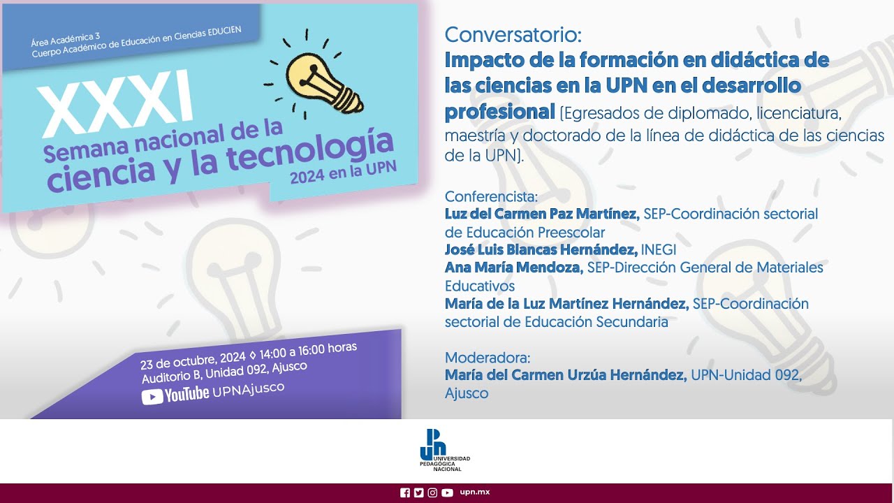 XXXI Semana Nacional de la Ciencia y la Tecnología 2024 en la UPN | Día ...
