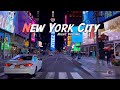 Driving tour with music  new york city manhattan 4k  usa march 2021