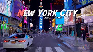 Driving Tour with Music - New York City, Manhattan 4K - USA -March 2021