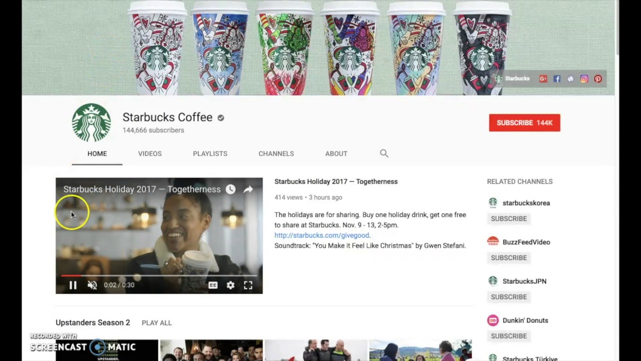 Analysis of Starbucks on Youtube - YouTube
