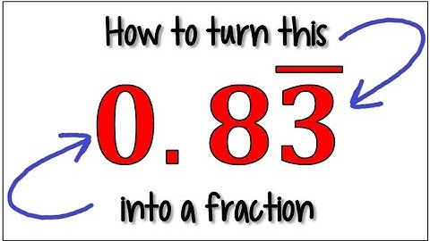 How to Convert a Repeating Decimal to a Fraction When One Number Doesn