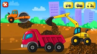 Builder Kids Game 2022| little building games| truck, crane, rolar|  Kids building a house_home plan screenshot 5