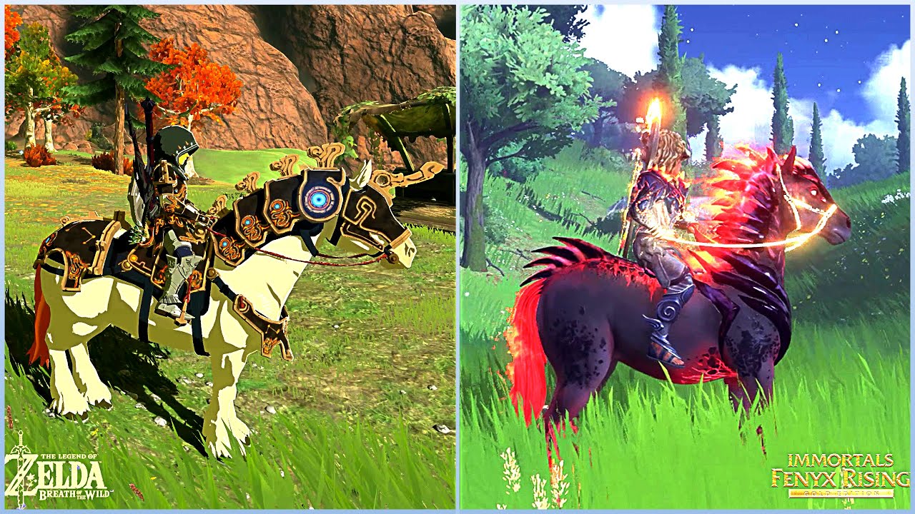 zelda breath of the wild Vs Immortals Fenyx Rising | Comparison - YouTube