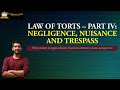 Law of Torts - Part IV: Negligence, Nuisance, Trespass I Kinds of Torts I Keshav Malpani
