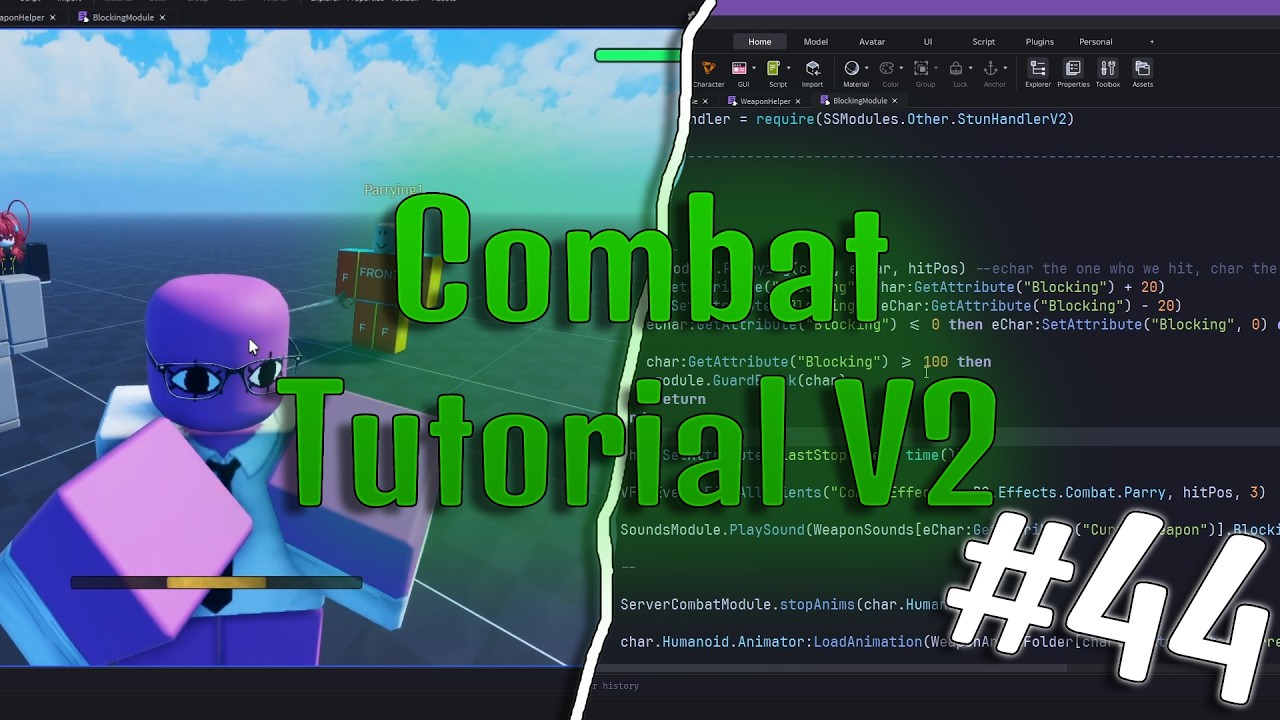 Combat Tutorial V2 #44 - Parry Fixes | Roblox Studio [TUTORIAL] - YouTube