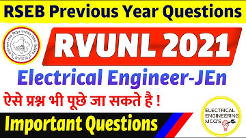 RVUNL Previous Year Question Paper for Electrical | RSEB AEn JEn Previously asked Questions | 2021