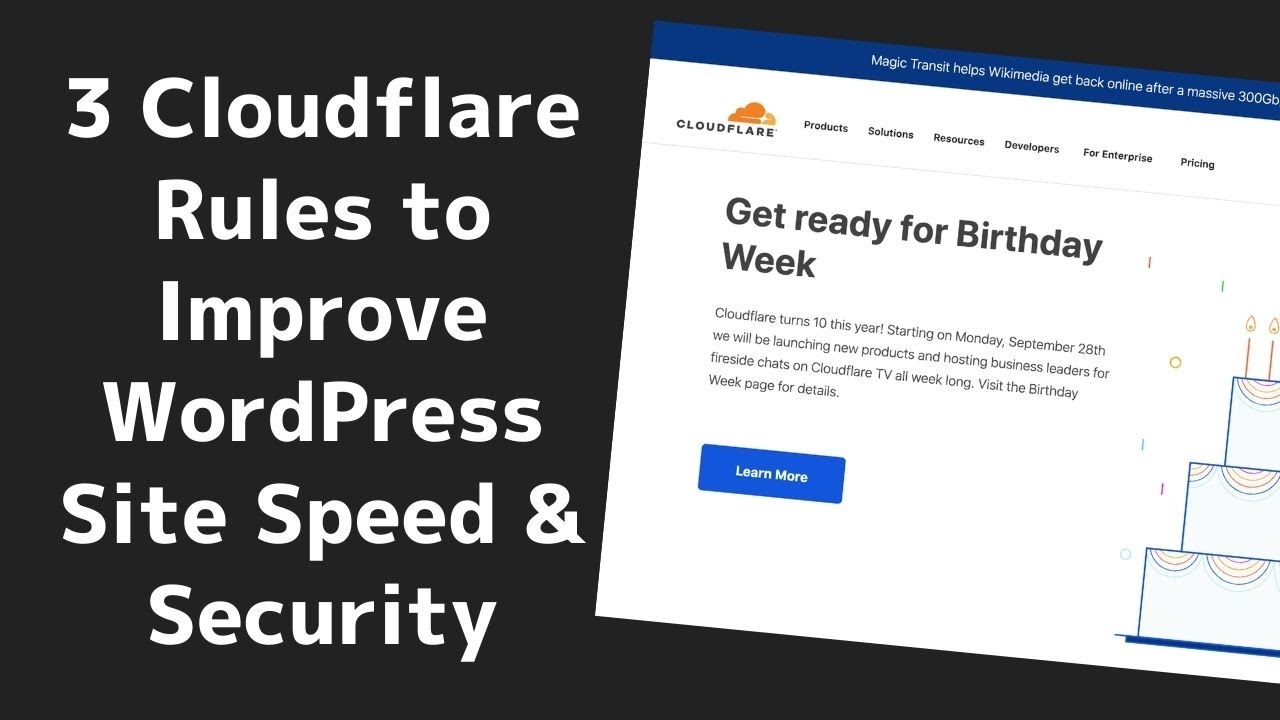 3 SUPER SIMPLE Cloudflare Rules That Will Speed Up Wordpress