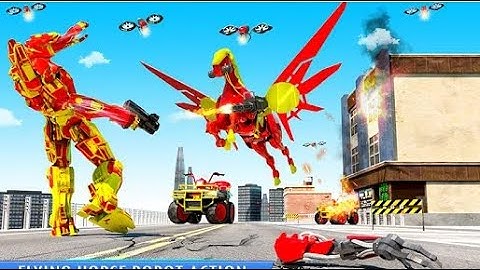 Flying Horse Robot ATV Quad Bike Part-2 | Rescue City Robot Transforming Android GamePlay