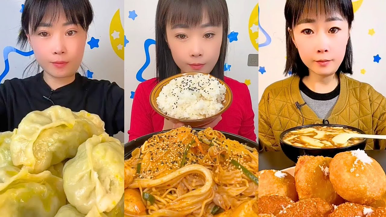 Chinese Bread and Noodle Eating Show | Quiet Mukbang Food Video #88