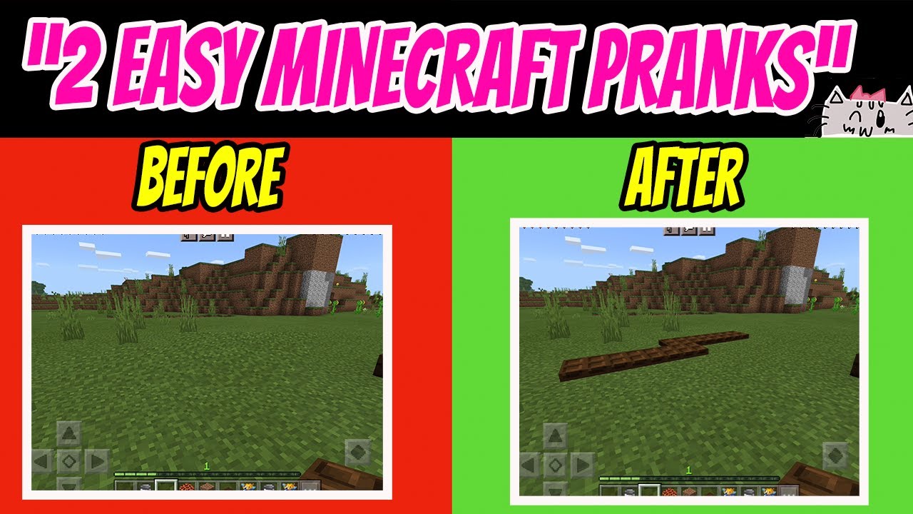 2 Easy Minecraft Pranks To Do On Your Friends! #MindCraftPranks - YouTube