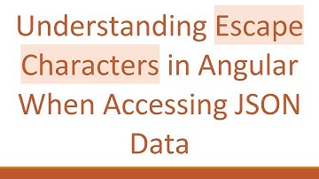 Understanding Escape Characters in Angular When Accessing JSON Data