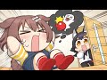 【手描き】ホラゲ前に腹筋するころさんを目撃してしまうミオしゃ【戌神ころね/大神ミオ/ホロライブ切り抜き】