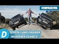 Comparativa 4x4 ¡al límite!: Toyota Land Cruiser vs Mercedes Clase X | Prueba Offroad | Diariomotor