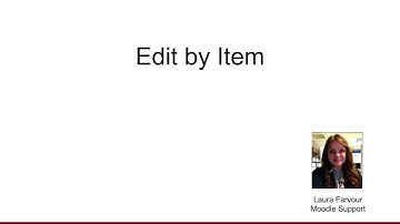 Moodle Gradebook: Edit by Item