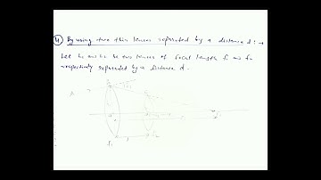Reducing spherical aberration using Two thin lenses separated by a distance d