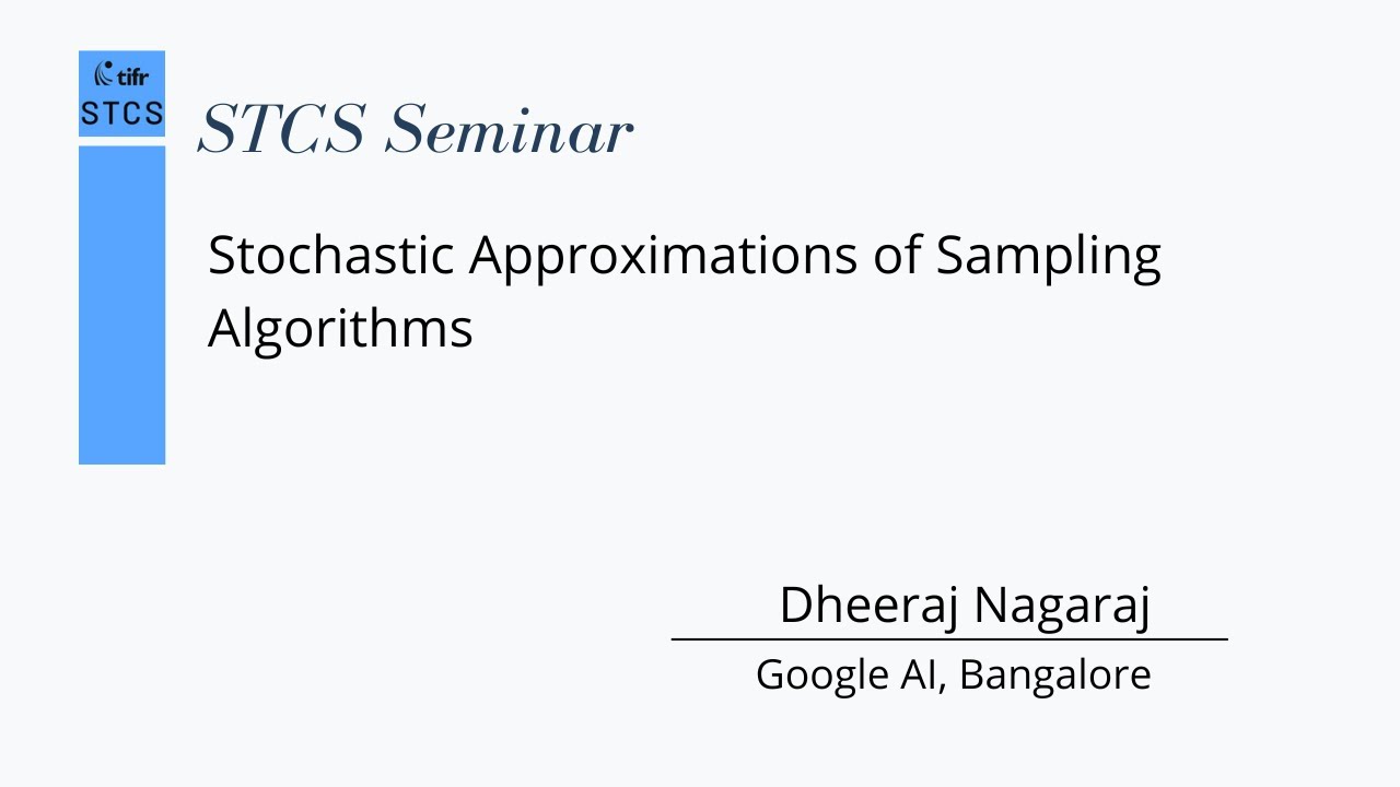 Stochastic approximations of sampling algorithms youtube