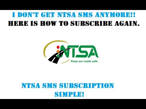 how to subscribe for NTSA  Sms service