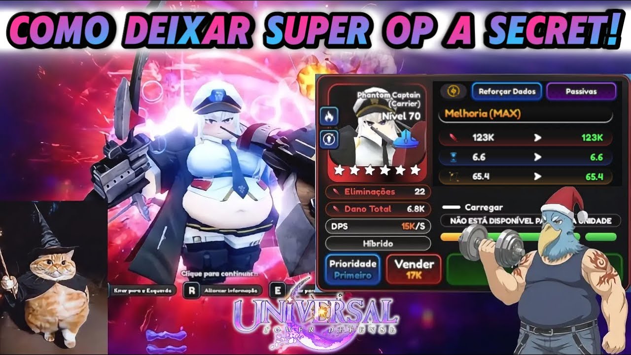 TUTORIAL DA PHANTOM CAPTAIN TOP 1 DPS NO UNIVERSAL TOWER DEFENSE!