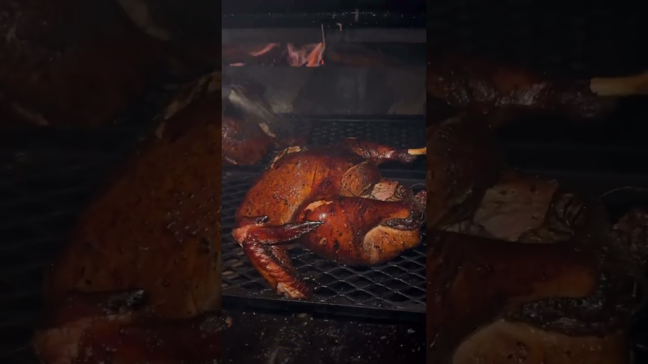 How to smoke turkey - Butter knife shawty barbecue #turkey