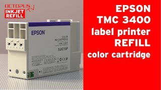 Refill Epson TMC-3400 label printer - color inkjet cartridge SJIC15P plus chip reset