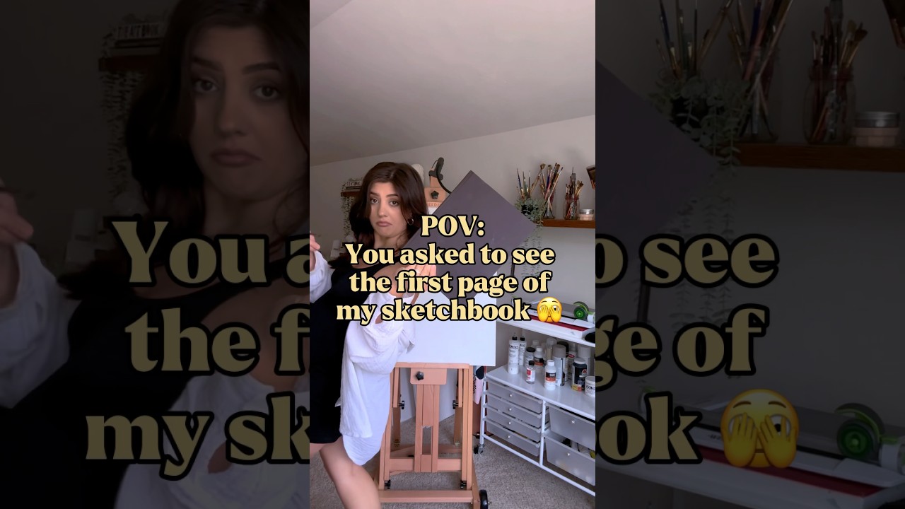 🙈 The dreaded first page, rate this first page in my sketchbook 1-10 ✨🎨#gouachepainting