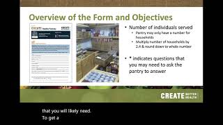 PSE Training: Nutrition Environment Food Pantry Assessment Tool