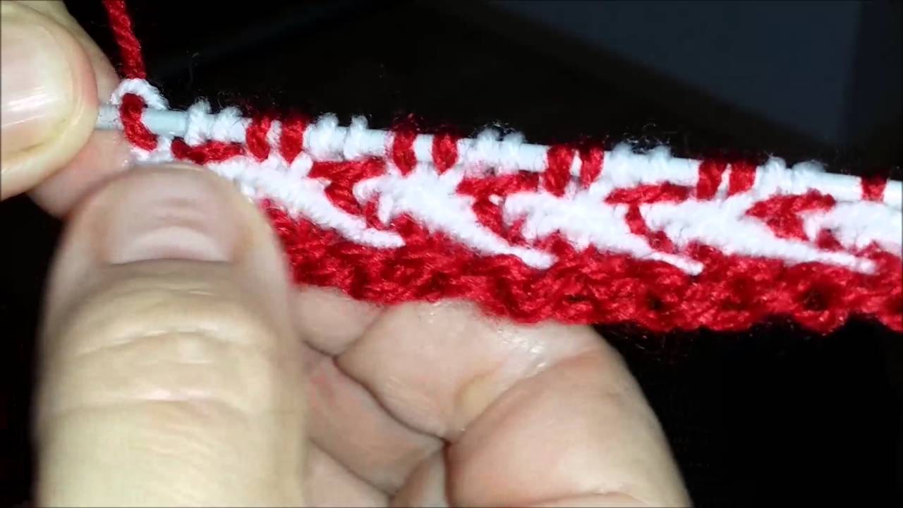 Indifference every time Beware Model tricotat de mana cu doua culori - varianta 5 - YouTube