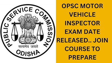 OPSC Mvi Exam date Released.. Start your preparation Now