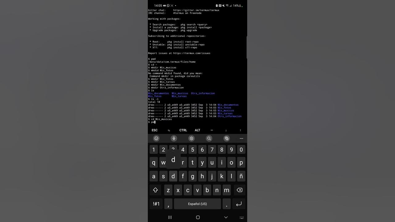 comandos básicos en termux linux - YouTube
