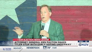 Ken Paxton makes Tyler campaign stop with early voting underway in runoff election
