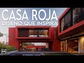 Casa Roja con piedra, una combinación muy interesante by Hernández Silva Arquitectos