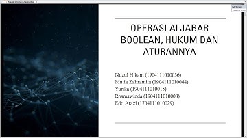 Operasi Aljabar Boolean, Hukum dan Aturannya