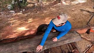 Saw Milling 1000 Year Old Pecky Cypress Laying in the Swamp for 100 Years