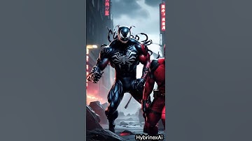 Chaos meets symbiote! 🖤💀 Deadpool + Venom = Ultimate mayhem! #VenomPool #HybridHero#marvel #avengers