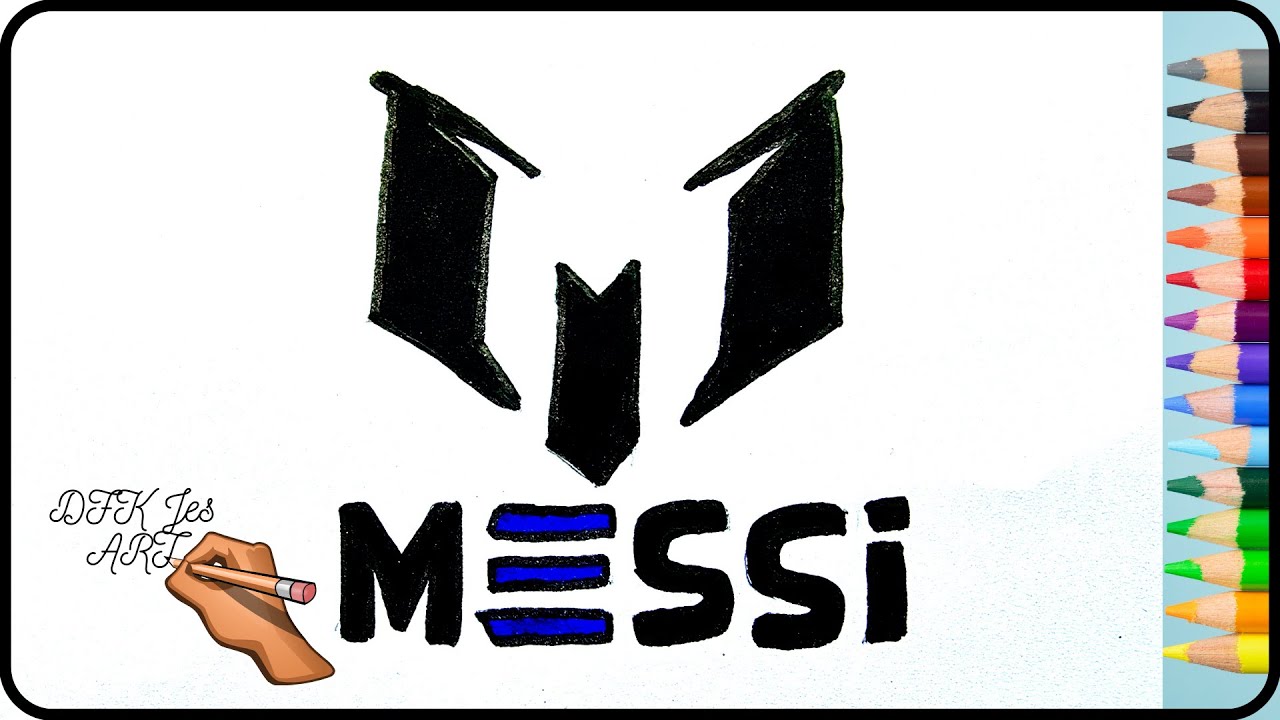 How to draw Messi logo | Как нарисовать логотип Месси | DFK Jes ART
