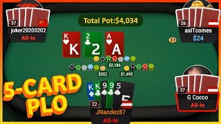 5-card PLO Cash Games on GGPoker (Twitch Poker JNandez Highlights)