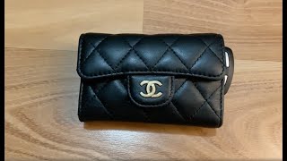Chanel Lilac Quilted Caviar Four-Ring Key Holder - Ann's Fabulous