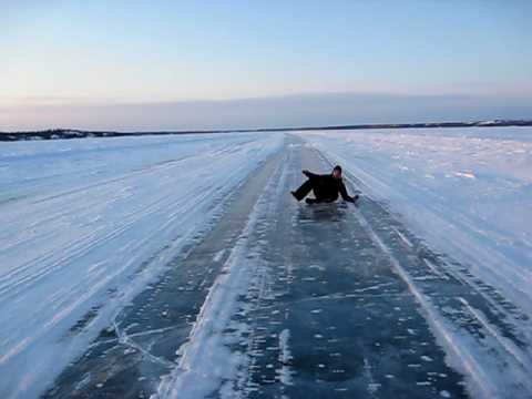 Darren sliding on Ice