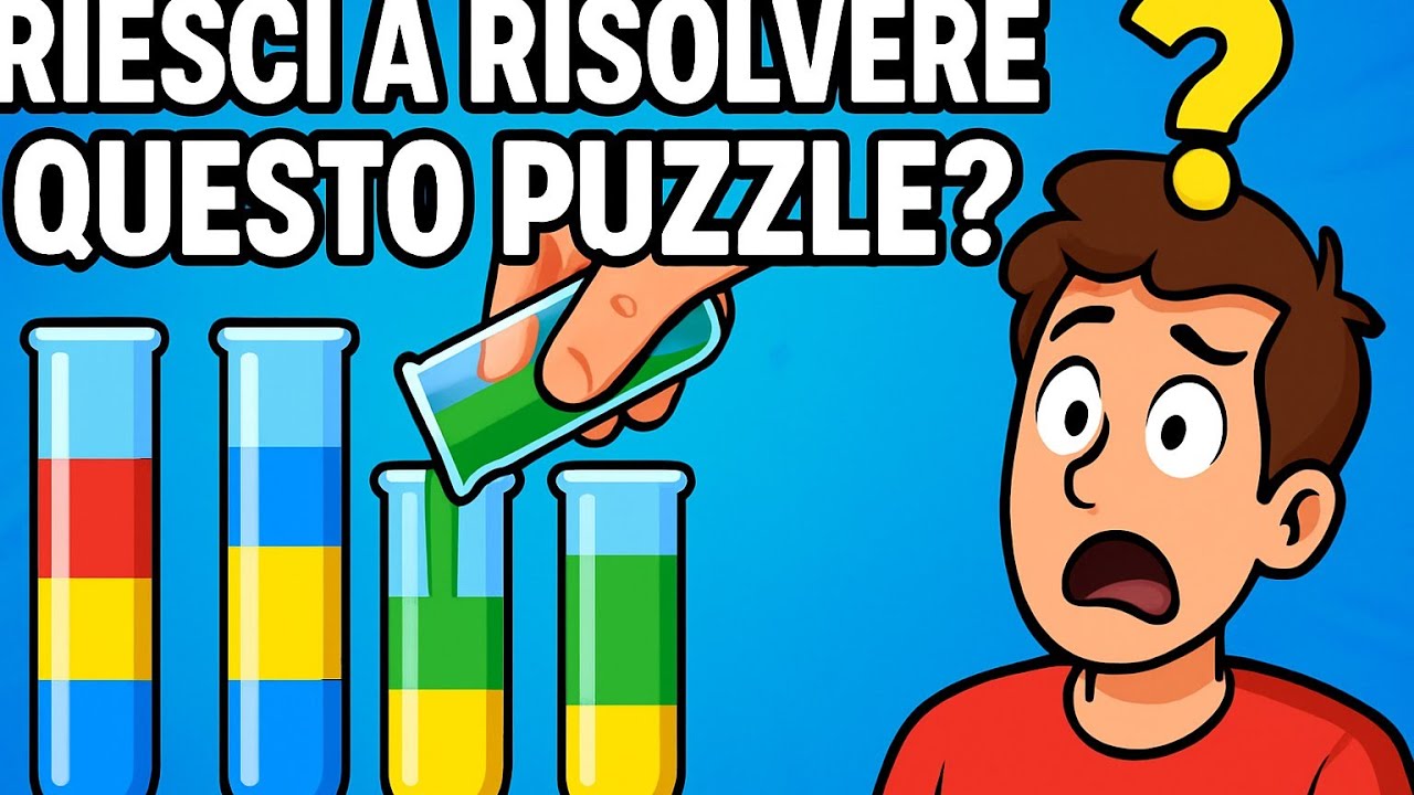 Riesci a svuotare tutte le boccette?🙀Puzzle impossibile