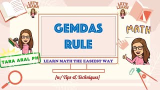 How to perform GEMDAS?