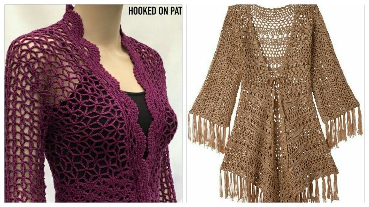 Most Stylish and trendy Crochet Cardigan Design/Crochet Cardigan ...