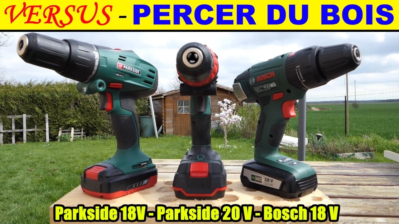 Test perceuse à percussion parkside psbsa 18v 20v bosch psb 18 li-2  cordless impact drill - YouTube