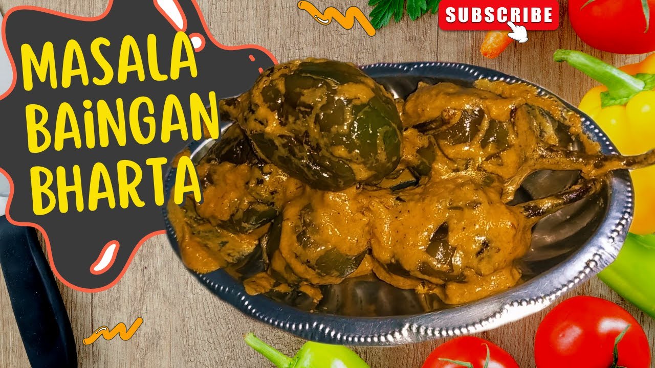 Masala Baingan bharta recipeBharwa bainganSpicyEggplantBaingan