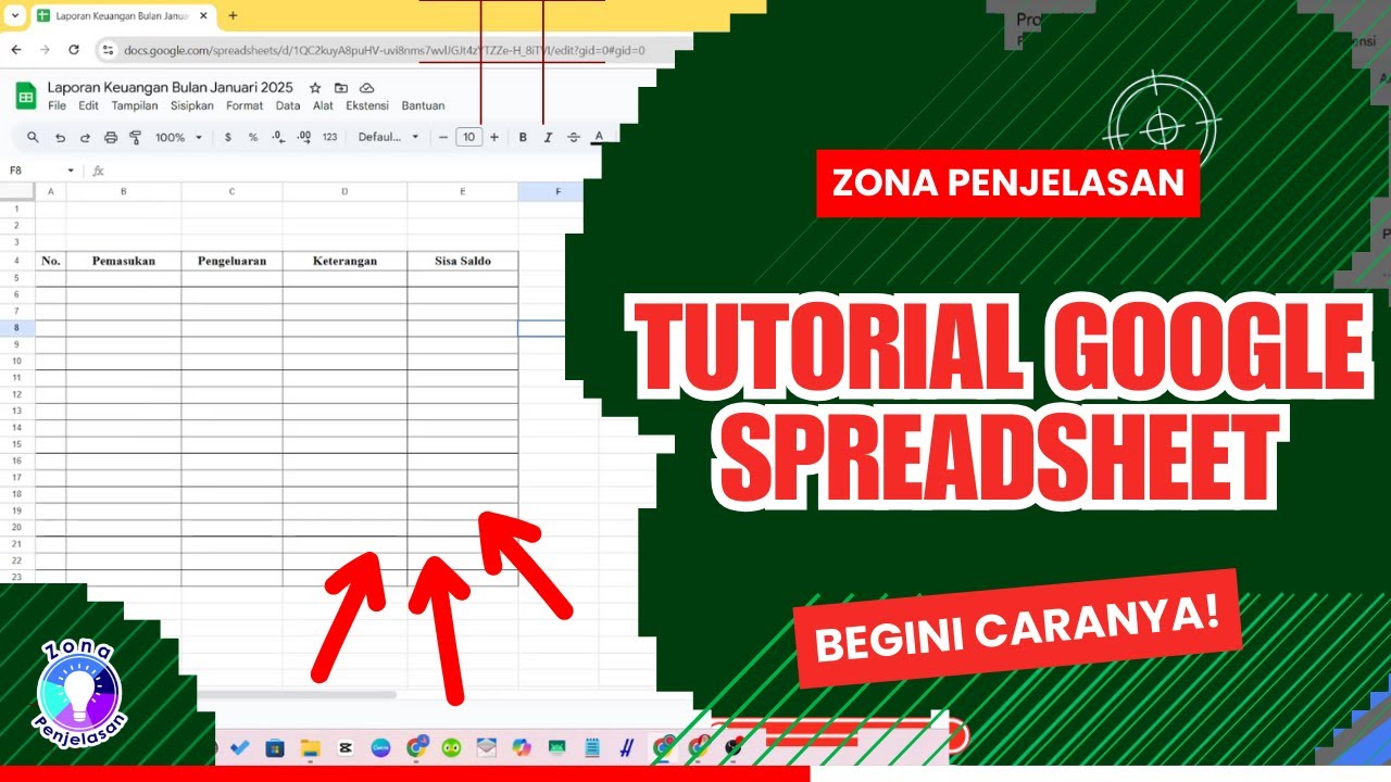 Tutorial Menggunakan Spreadsheet bagi Pemula - YouTube
